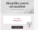 percale15 coupon verification screenshot