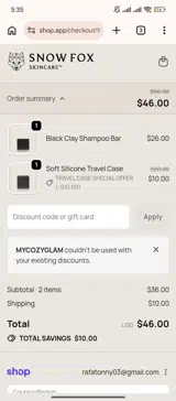 MYCOZYGLAM coupon verification screenshot