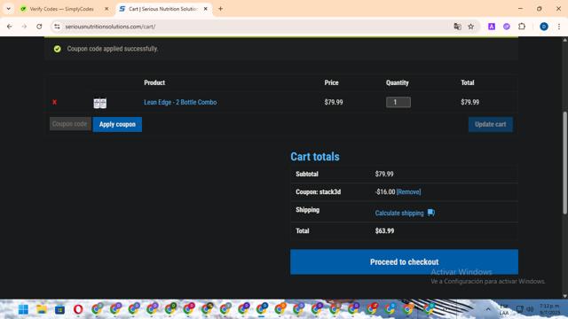 SNS checkout page showing SNS promo code box | Screenshot taken by SimplyCodes community member on Jul 9, 2025