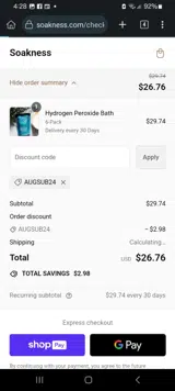 AUGSUB24 coupon verification screenshot