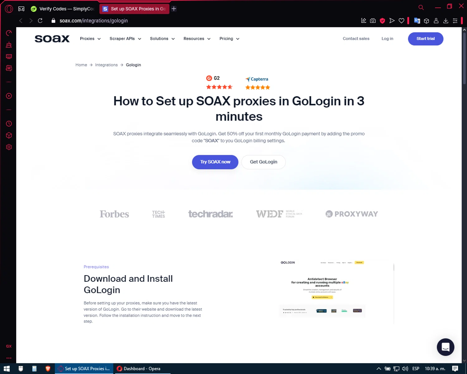 SOAX checkout page showing SOAX coupon code box | Screenshot taken by SimplyCodes community member on Jan 23, 2025