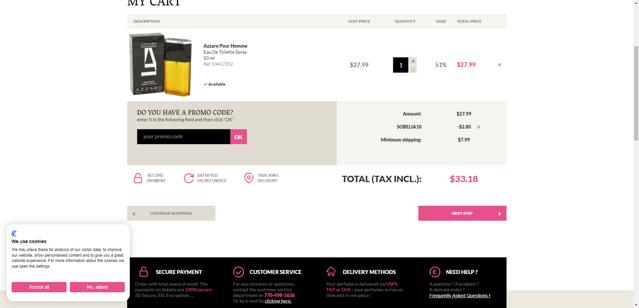 Sobelia checkout page showing Sobelia promo code box | Screenshot taken by SimplyCodes community member on May 13, 2025