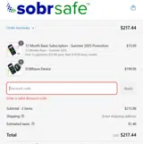 THANKYOU10 coupon verification screenshot