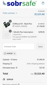 AAM20 coupon verification screenshot