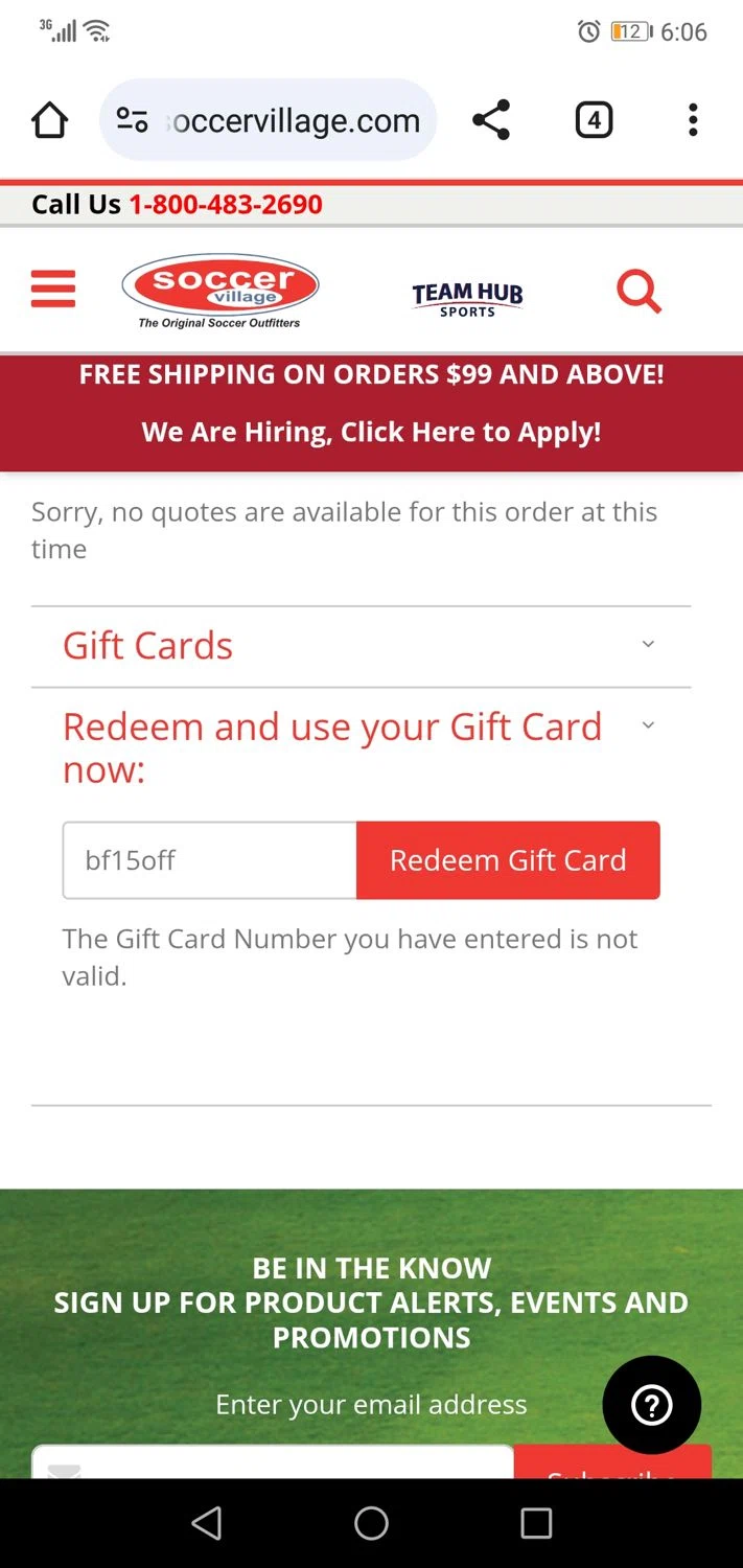 Soccer Village coupon code screenshot showing code bf15off applied at Soccer Village checkout page. Uploaded by SimplyCodes community member Camilocabello on Dec 27, 2024