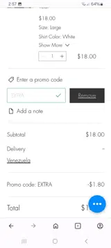 EXTRA coupon verification screenshot