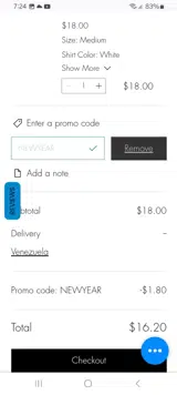 NEWYEAR coupon verification screenshot