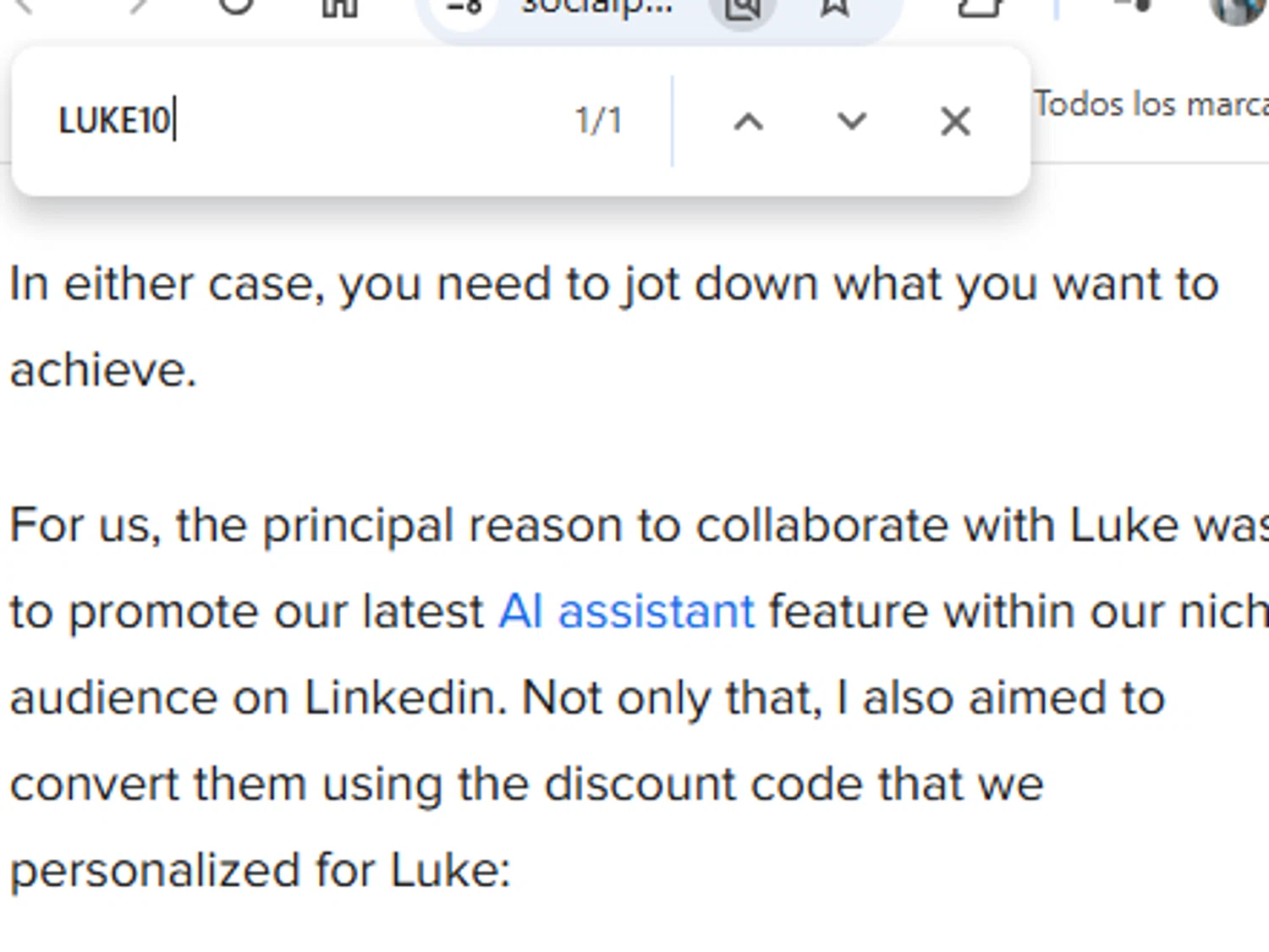 SocialPilot coupon code screenshot showing code LUKE10 applied at SocialPilot checkout page. Uploaded by SimplyCodes community member gerardlaya on Mar 18, 2025