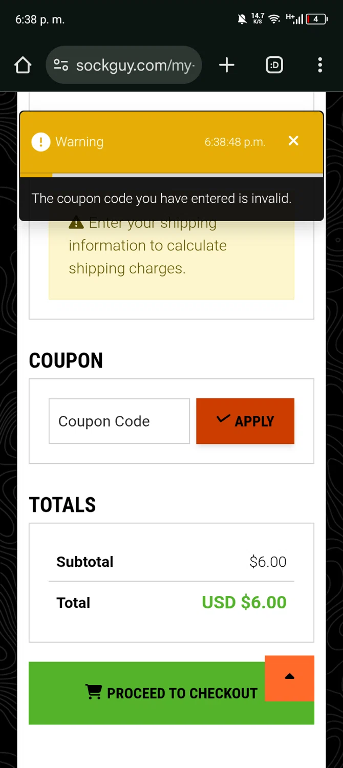 SockGuy promo code screenshot showing code CARTER15 applied at SockGuy checkout page. Uploaded by SimplyCodes community member Bernado on Dec 17, 2025