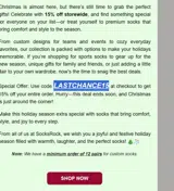 LASTCHANCE15 coupon verification screenshot
