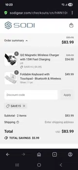 Save15 coupon verification screenshot