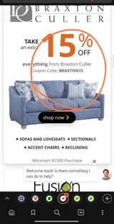 Braxton15 coupon verification screenshot