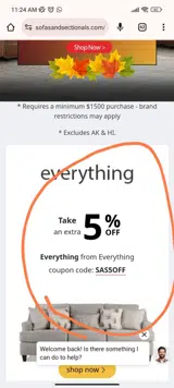 SAS5OFF coupon verification screenshot