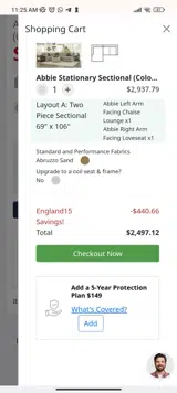 ENGLAND15 coupon verification screenshot
