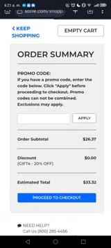 GIFT4 coupon verification screenshot
