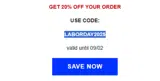 LABORDAY2025 coupon verification screenshot