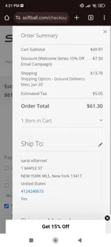 SBOE8LLSNKCN03KV coupon verification screenshot