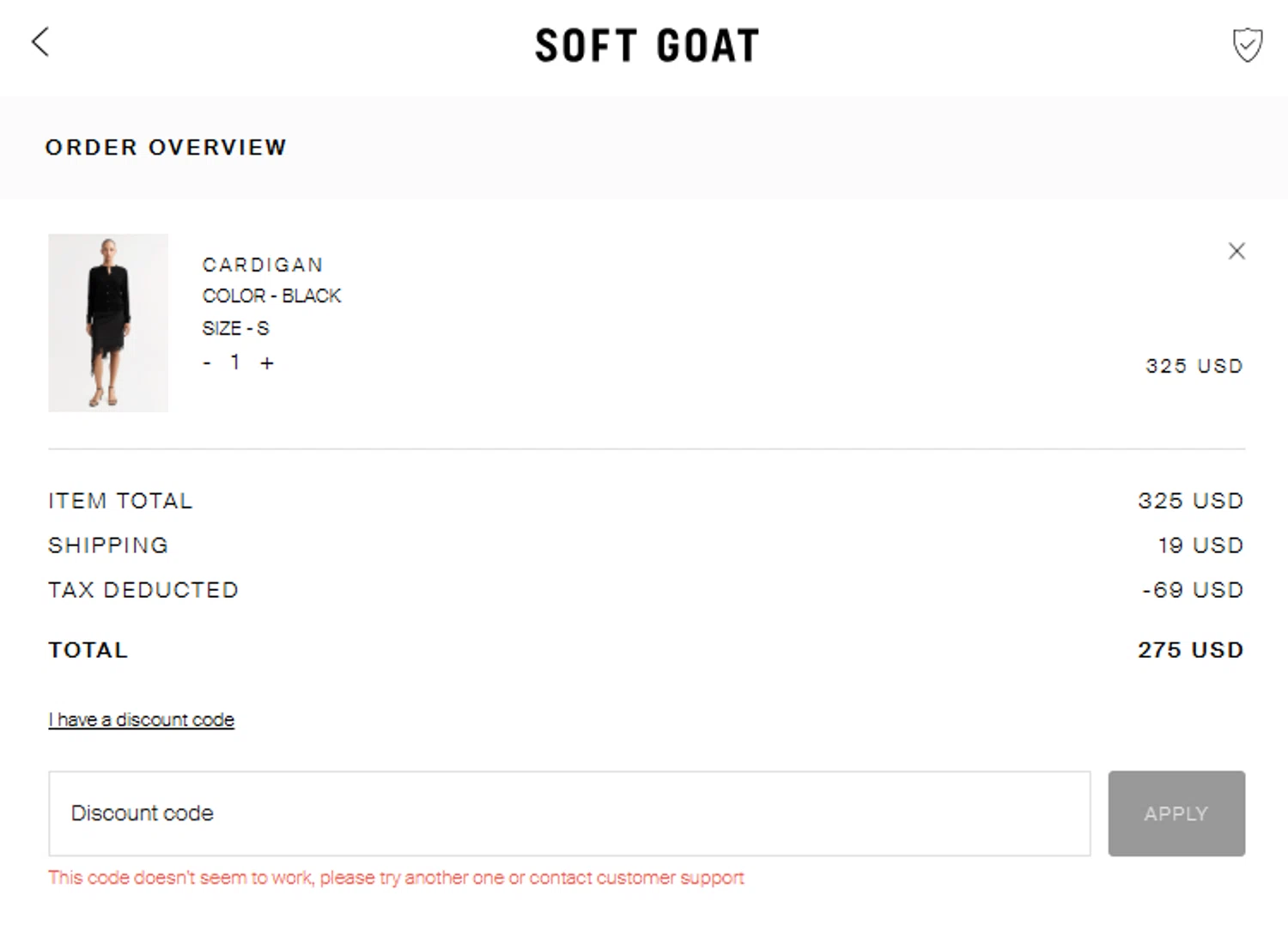 Soft Goat promo code screenshot showing code CODE10 applied at Soft Goat checkout page. Uploaded by SimplyCodes community member PrimeMaven3104 on Jul 18, 2025