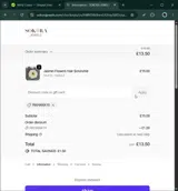 Sokora Jewels coupon verification screenshot