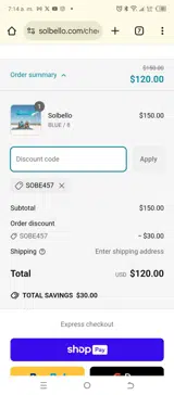 Sobe457 coupon verification screenshot