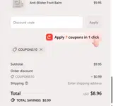 COUPONS10 coupon verification screenshot