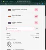 Sole Bliss coupon verification screenshot