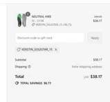 SOLESTAR coupon verification screenshot