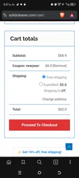newyear coupon verification screenshot