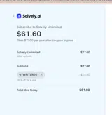 WRITER20 coupon verification screenshot