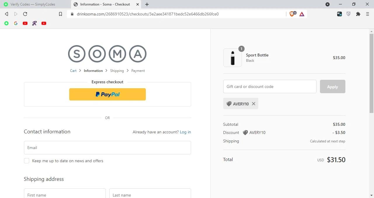 soma promo code