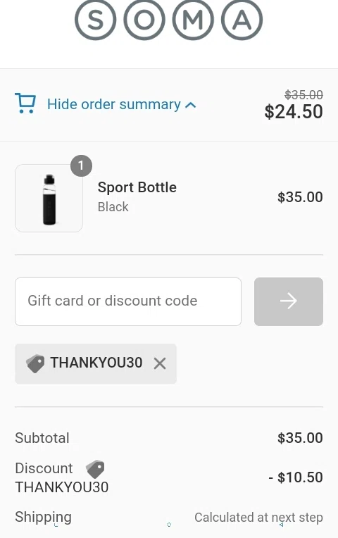 soma promo code