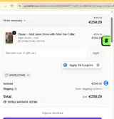 10WELCOME coupon verification screenshot