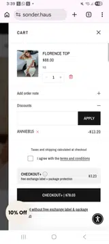 Sonder Haus coupon verification screenshot