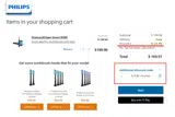Sonicare coupon verification screenshot