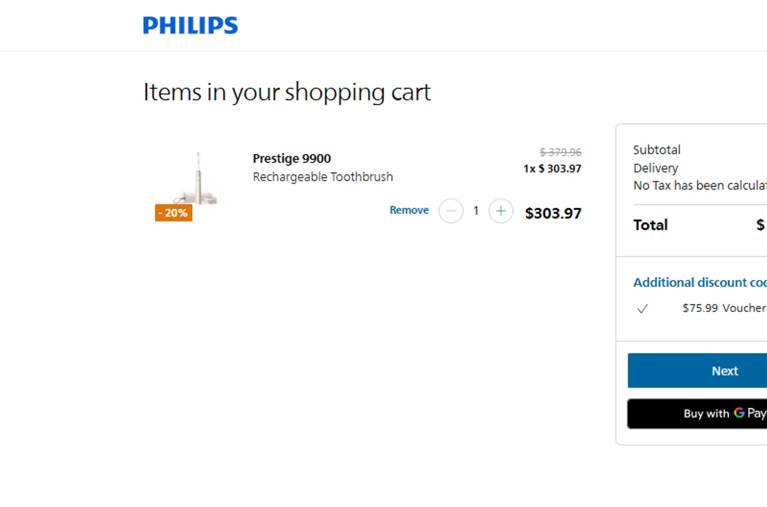 Sonicare promo code screenshot showing code UCD20 applied at Sonicare checkout page. Uploaded by SimplyCodes community member ricardoramirez1 on Aug 5, 2025
