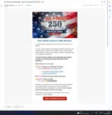 AMERICA250 coupon verification screenshot