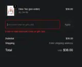 WELCOME15 coupon verification screenshot