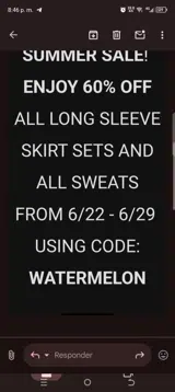 WATERMELON coupon verification screenshot