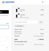 WELCOME25 coupon verification screenshot