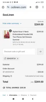 30Hoof24 coupon verification screenshot