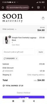 DXQ6Q495 coupon verification screenshot
