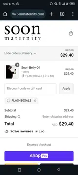 FLASH30SALE coupon verification screenshot