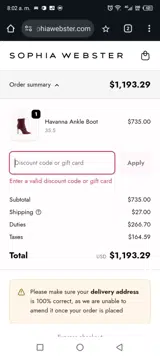US20OFF coupon verification screenshot