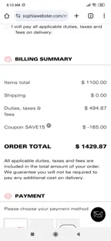 SAVE15 coupon verification screenshot