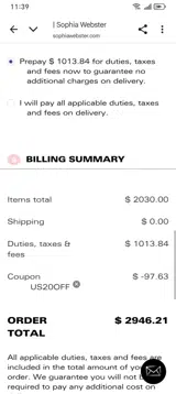 US200FF coupon verification screenshot