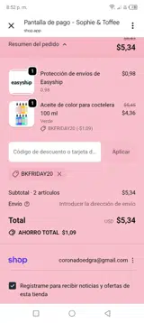 Bkfriday20 coupon verification screenshot