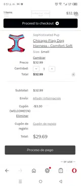WELCOME174 coupon verification screenshot