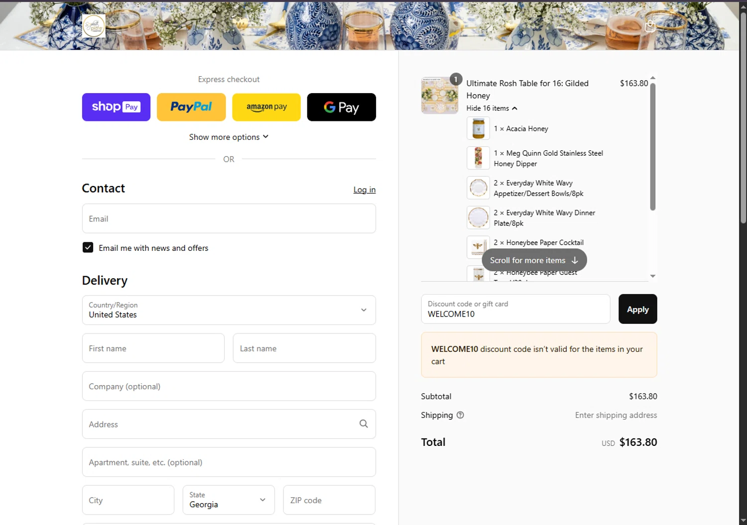 Sophistiplate discount code screenshot showing code WELCOME10 applied at Sophistiplate checkout page. Uploaded by SimplyCodes community member SalePhoenix2220 on Aug 26, 2025