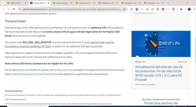 Sophos checkout page showing Sophos promo code box | Screenshot taken by SimplyCodes community member on Sep 25, 2024