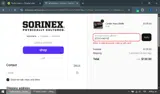 Sorinex coupon verification screenshot